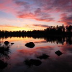 Our lake in Aihkiniemi at sunset